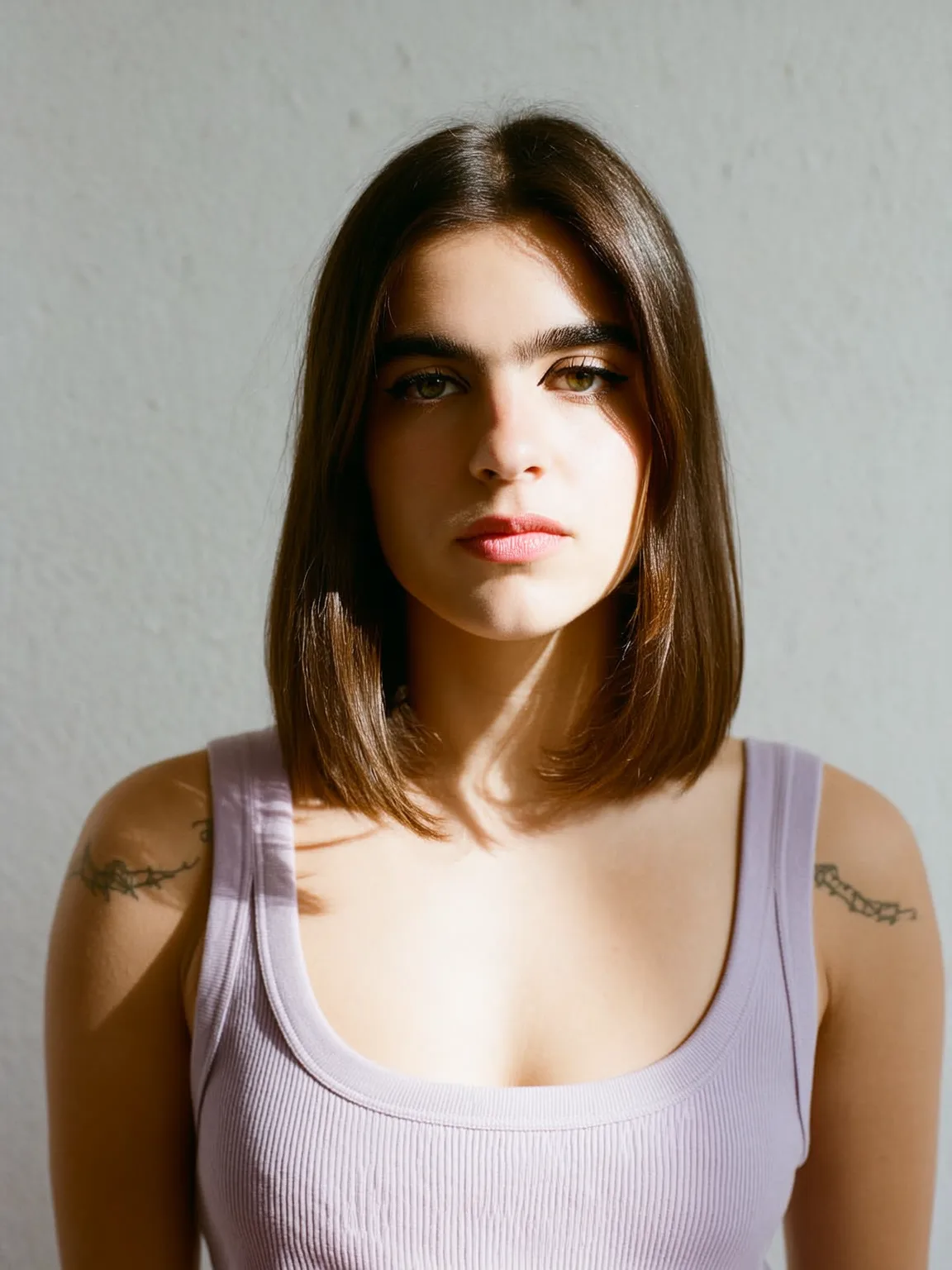 Classic Shoulder-Length Chestnut Bob with Straight Texture